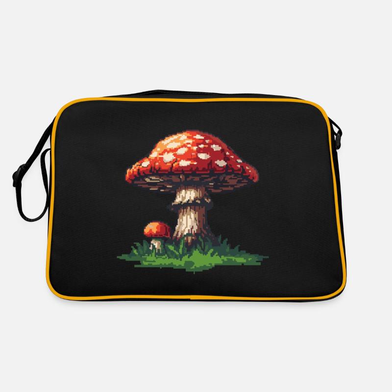 Mushroom Pixel Icon Retro Bag
