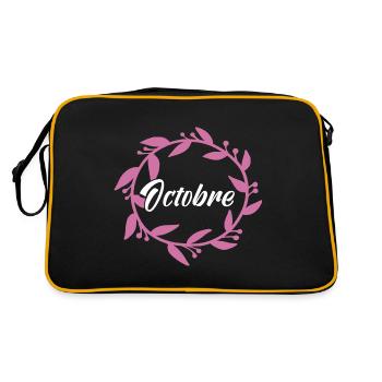 Cancer Du Sein Octobre Rose. - Sac Retro - noir/or - Dos