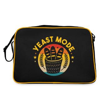 Yeast Fashion Funny Bread Illustration - Retro Bag - black/gold - Back