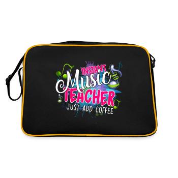 Instant Music Teacher Just Add Coffee - Retro Bag - black/gold - Back