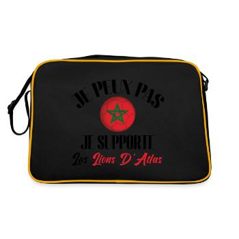 je peux pas , je supporte les lions. Maroc - Sac Retro - noir/or - Dos