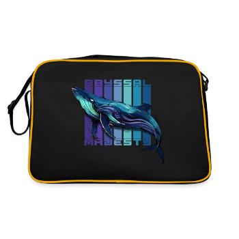 Abyssal Majesty: The Enigmatic Blue Whale - Retro Bag - black/gold - Back