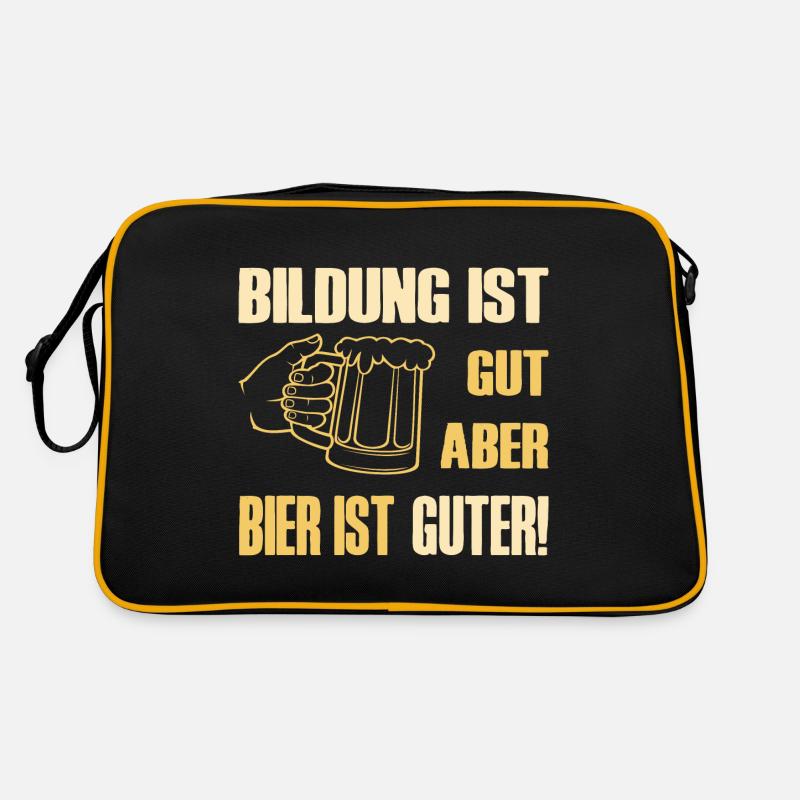 L’éducation c’est bien, mais la bière c’est bien, l’éducation la bière Sac Retro