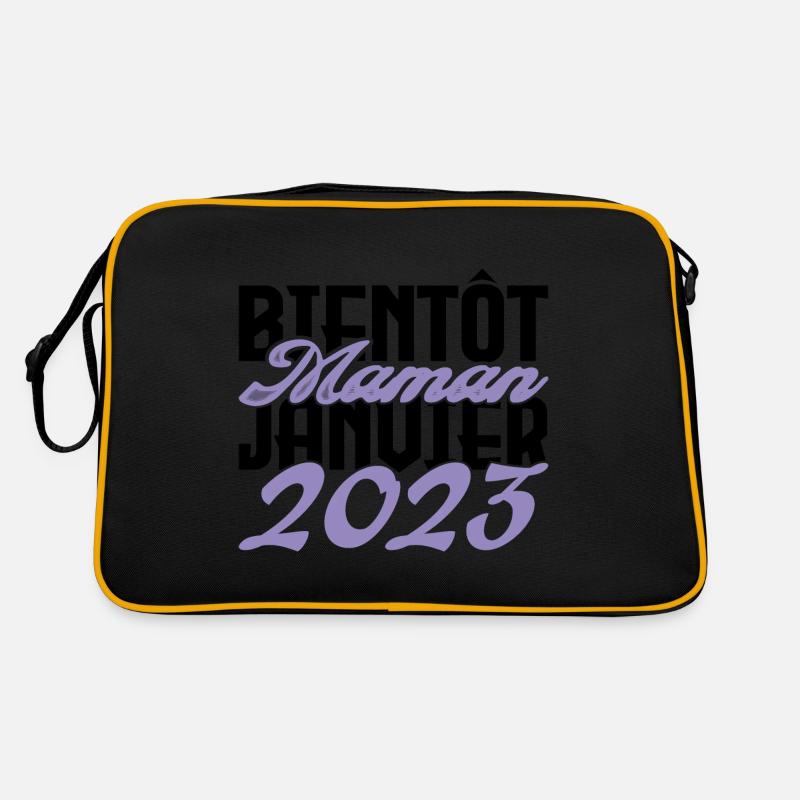 Annonce grossesse. bientôt Maman Janvier 2023.mama Sac Retro