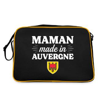 Maman Made In Auvergne - Femme Maman Auvergnate - Sac Retro - noir/or - Dos