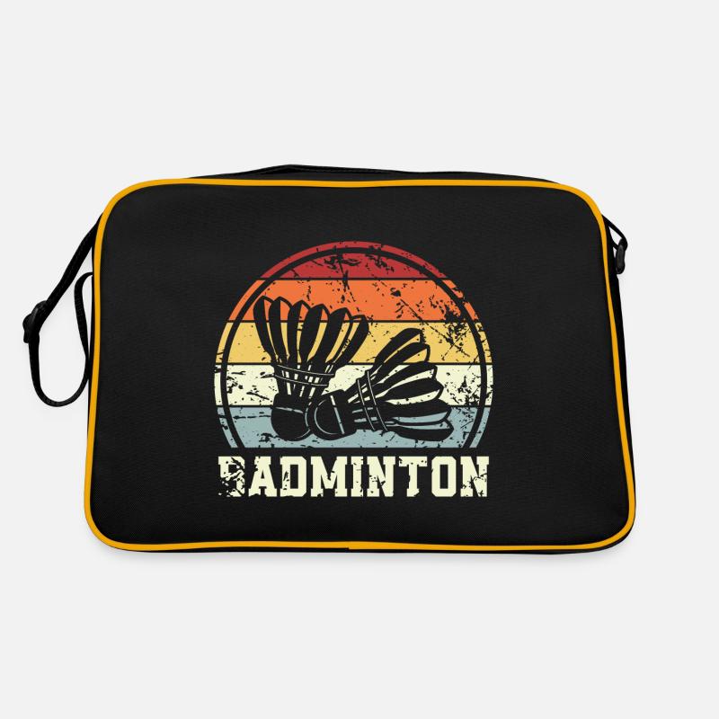 Badminton - Retro Tasche - Schwarz/Gold