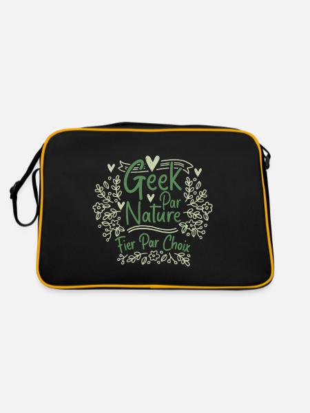 Geek Par Nature, Fier Par Choix - Sac Retro - noir/or - Dos