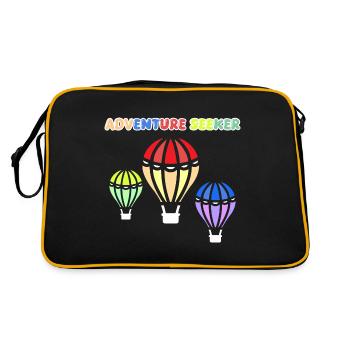 Hot Air Balloon Balloon Ride Sky I Gift - Retro Bag - black/gold - Back
