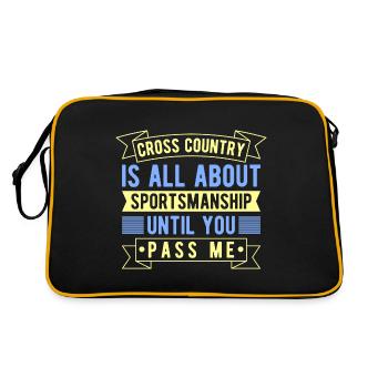 Funny XC Running Gift XC Runner Edition - Retro Bag - black/gold - Back