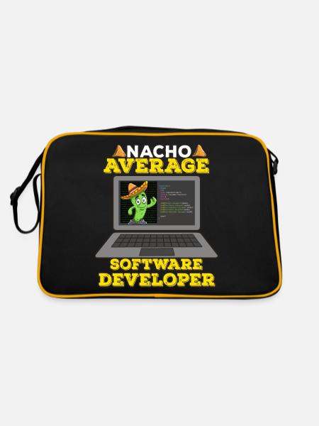 Cinco De Mayo Software Developer - Retro Bag - black/gold - Back