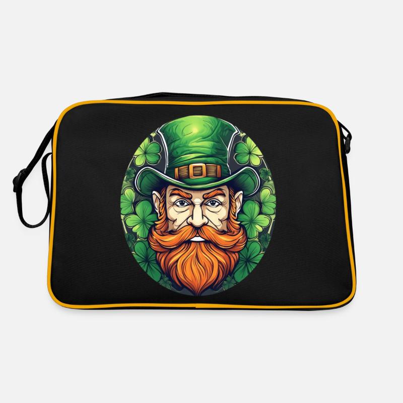 St. Patrick's Day Kleeblatt Kobold Retro Tasche