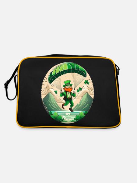 Parapente Trèfle de la Saint-Patrick - Sac Retro - noir/or - Dos