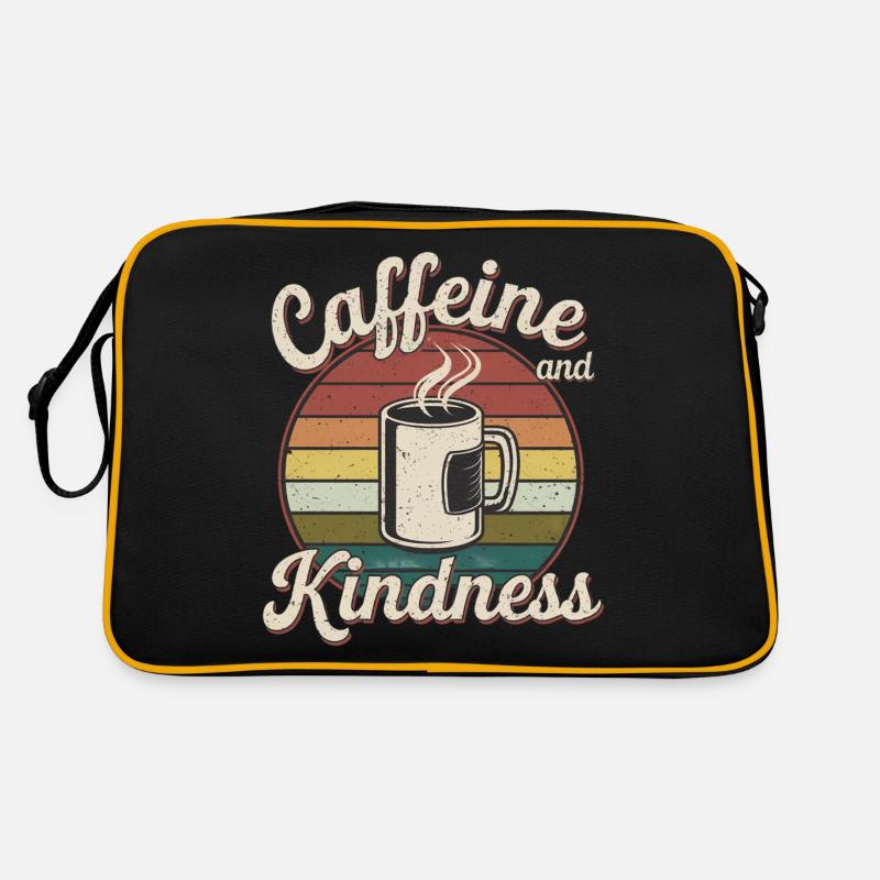 Caffeine And Kindness 12 Retro Tasche