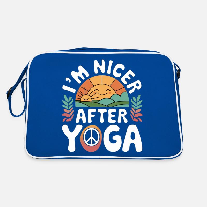 I'm Nicer After Yoga 14 Retro Tasche