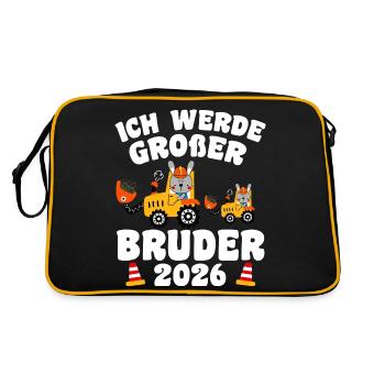 I'm going to be a big brother in 2026 - Retro Bag - black/gold - Back