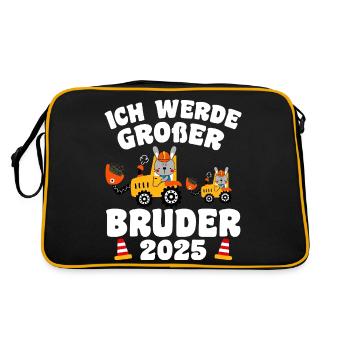 I'm going to be a big brother in 2025 - Retro Bag - black/gold - Back