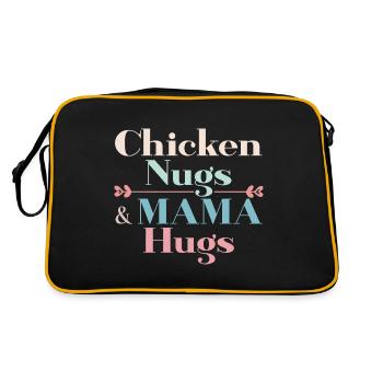 Nugs de poulet et câlins de maman - Sac Retro - noir/or - Dos