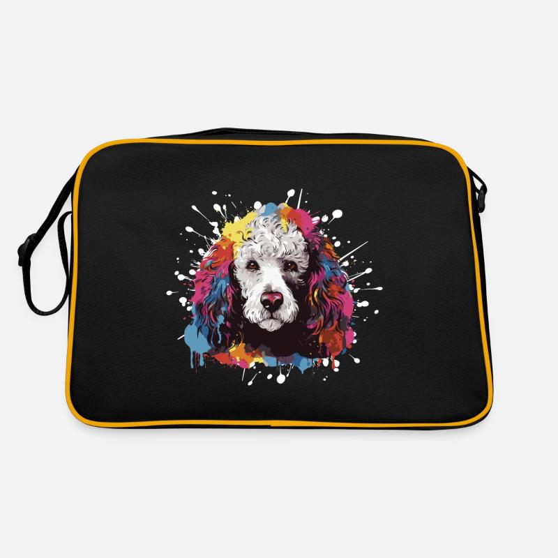 Poodle Dog Head Portrait Pop Art Retro Bag