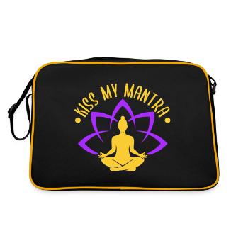 Yoga Kiss My Mantra Funny Yoga - Sac Retro - noir/or - Dos