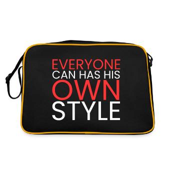Jeder kann seinen eigenen Stil haben - Retro Tasche - Schwarz/Gold - Hinten