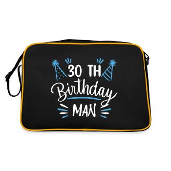 30 years - birthday gift 30 years - Retro Bag - black/gold - Back