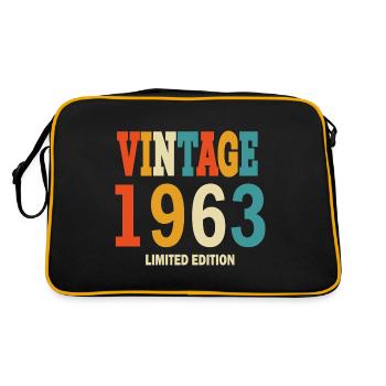 60 birthday 60 years born in 1963 - Retro Bag - black/gold - Back