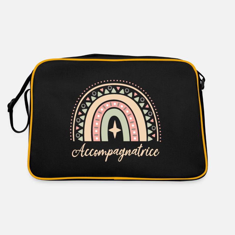 Accompagnatrice. Boho Rainbow accompagnatrice. Sac Retro