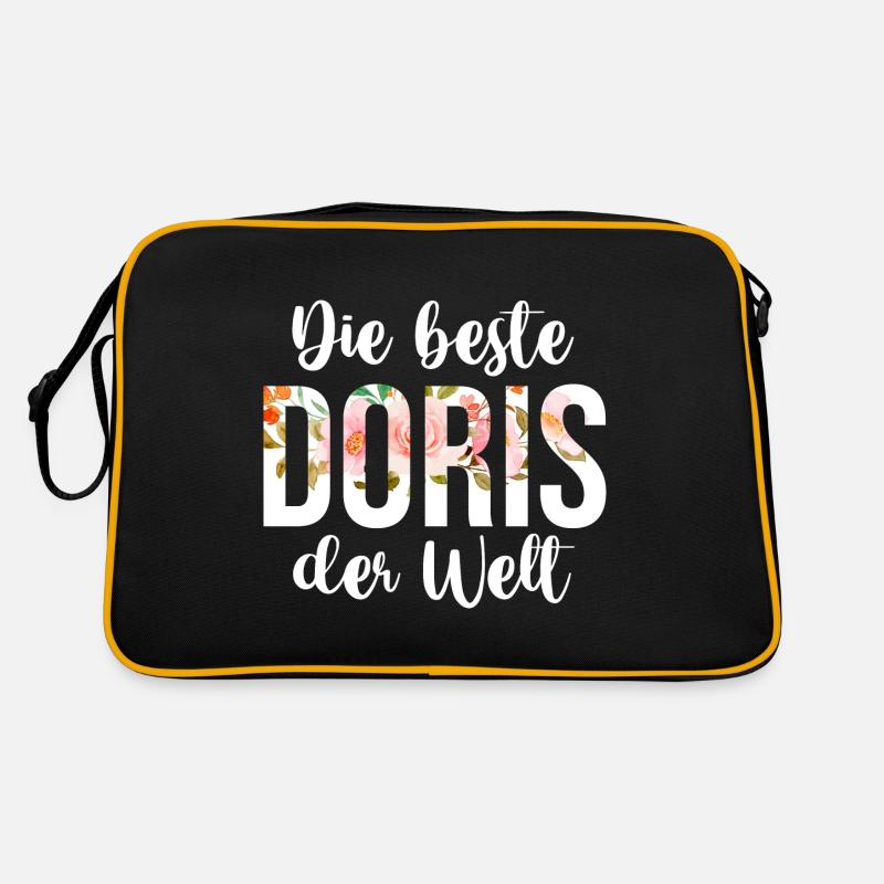 Doris - Retro Tasche - Schwarz/Gold