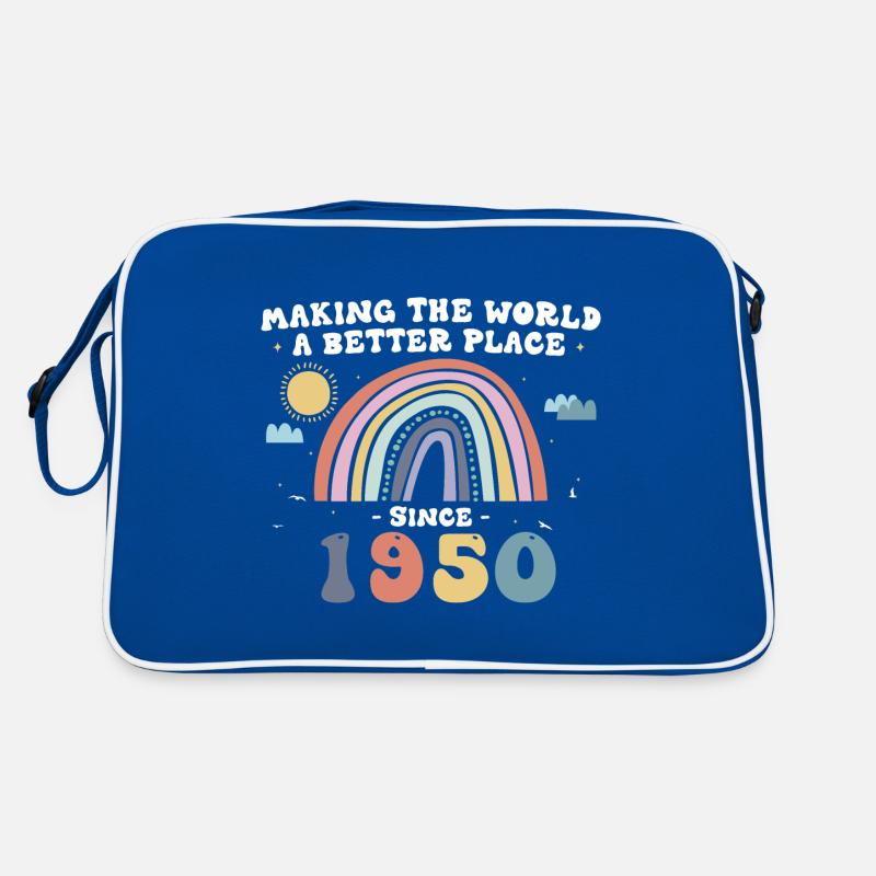 Die Welt seit 1950 besser machen, niedlich Retro Tasche