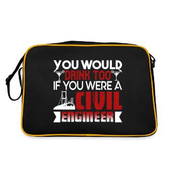 Civil Engineer You Were A Civil Engineer - Retro Bag - black/gold - Back