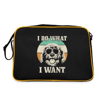 Goldendoodle Dog The Dood Gift - Retro Bag - black/gold - Back