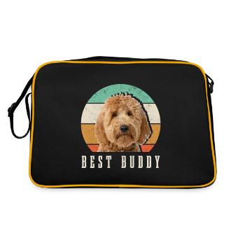 Goldendoodle Dog The Dood Gift - Retro Bag - black/gold - Back