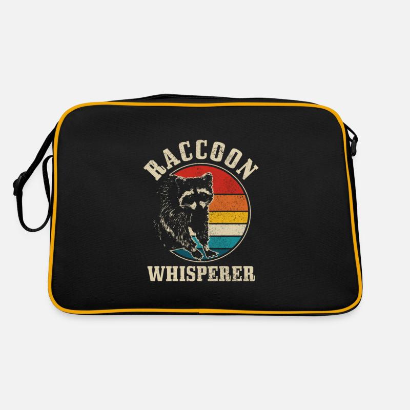 Waschbär Lustig Geschenk Retro Tasche
