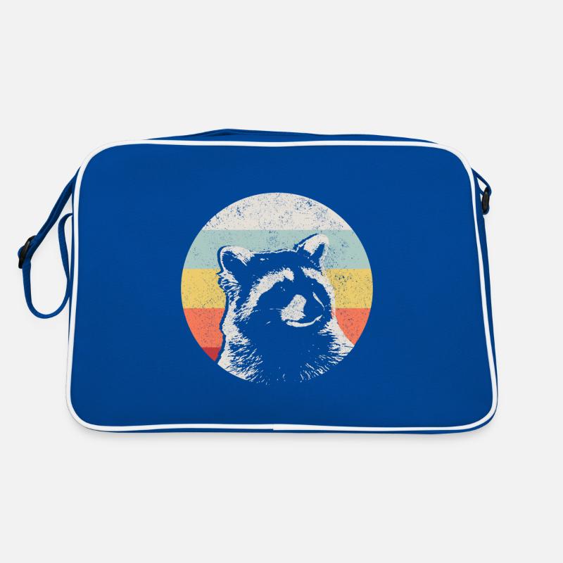Waschbär Lustig Geschenk Retro Tasche