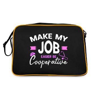 Faciliter mon travail Être Idée de cadeau coopératif - Sac Retro - noir/or - Dos