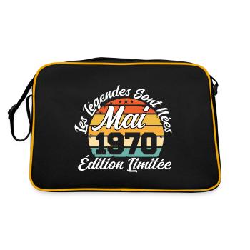 Les légendes sont nées en mai 1970 - Sac Retro - noir/or - Dos