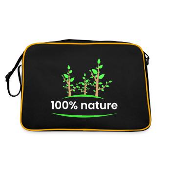 100% nature - Sac Retro - noir/or - Dos