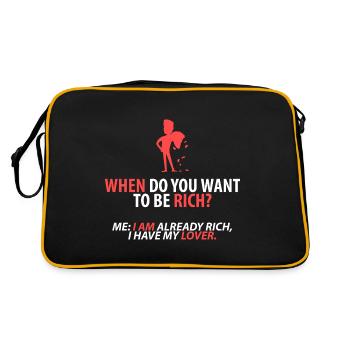 Already rich: my lover - Retro Bag - black/gold - Back