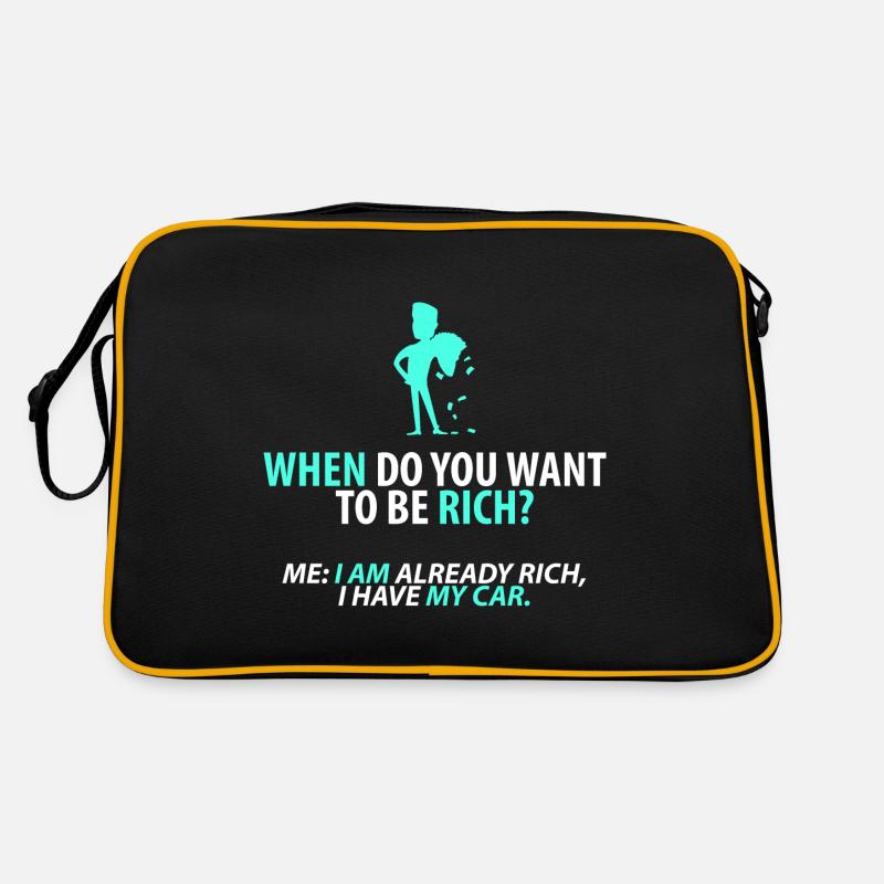 Already rich: my car - Retro Bag - black/gold