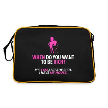 Déjà riche : ma maison - Sac Retro - noir/or - Dos