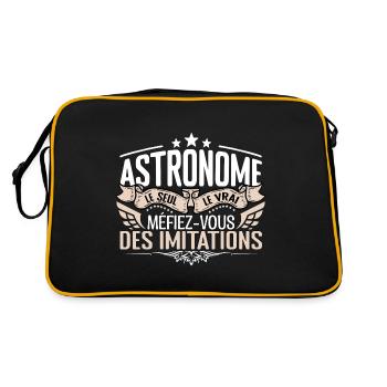 Astronome le seul Astronome le vrai Astronome - Sac Retro - noir/or - Dos