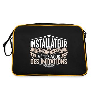 Installateur le seul Installateur le vrai Installa - Sac Retro - noir/or - Dos