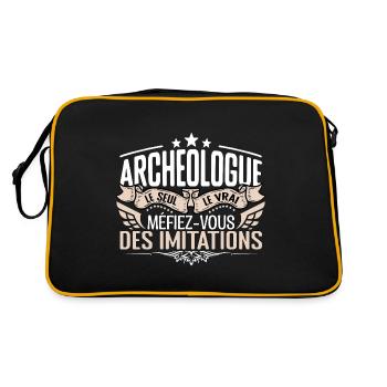 Archéologue le seul Archéologue le vrai Archéologu - Sac Retro - noir/or - Dos