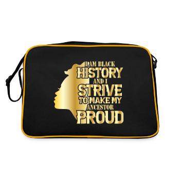Black History Month Black History - Retro Bag - black/gold - Back