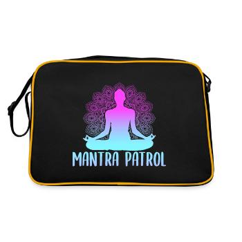 Yoga Mantra Patrouille Funny Yoga - Sac Retro - noir/or - Dos
