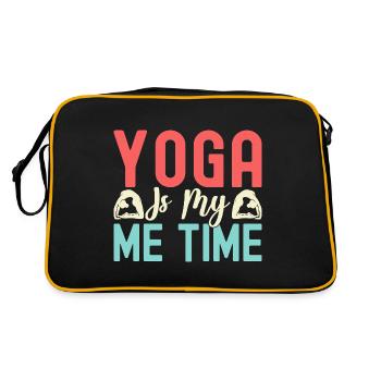 Yoga Is My Me Time Funny Yoga - Retro Tasche - Schwarz/Gold - Hinten