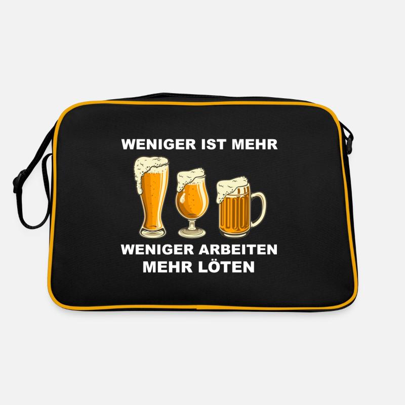 Work less More Solder beer lovers Beer Retro Bag