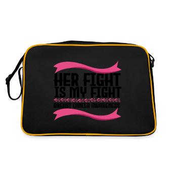 Son combat est notre combat - Cancer - Sac Retro - noir/or - Dos