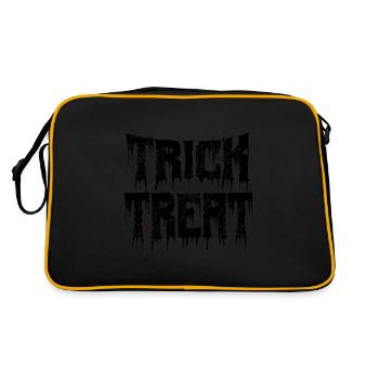 trick treat, Halloween. - Sac Retro - noir/or - Dos