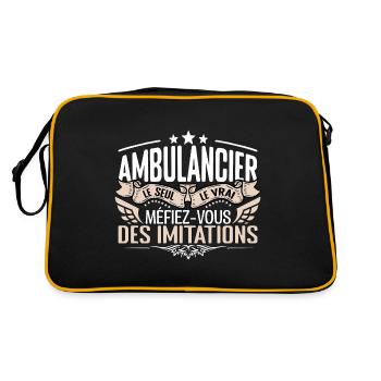 Ambulancier le seul Ambulancier le vrai Ambulancie - Sac Retro - noir/or - Dos